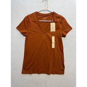 Universal Thread Rust Orange Short Sleeve V-Neck Womens T-Shirt XS
